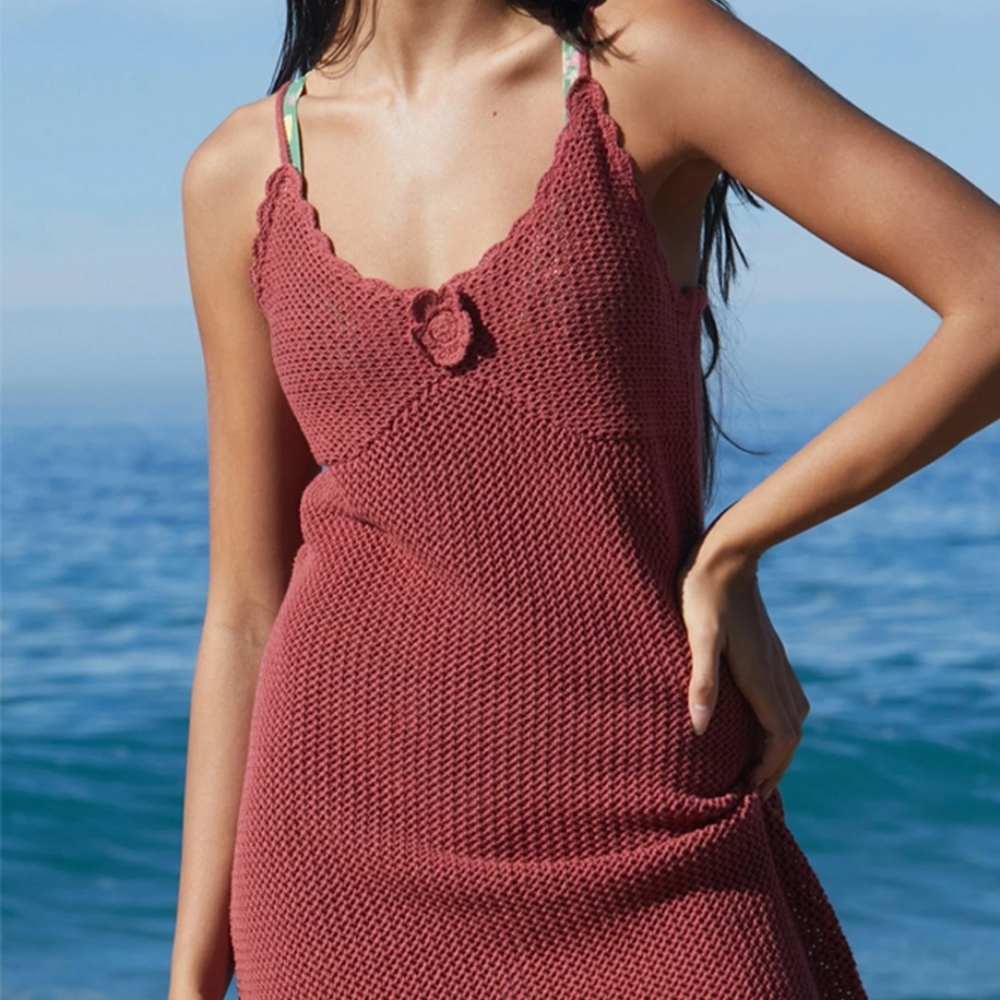 Pacsun LA Hearts Savannah Rose Crochet Mini Dress size medium womens cover up